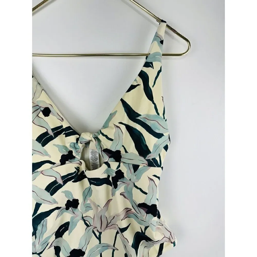 Tory Burch Size XL Front Knot One Piece Printed Desert Bloom